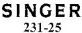 Icon of Singer 231-25 Service Manual