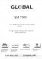 Icon of Global SM-7500 Parts, Operating And Instruction Manual