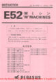 Icon of Pegasus E52 M Machines Instruction Manual