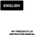 Icon of Juki MF-7900(D) UT51; UT52 Instruction Manual