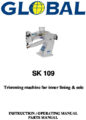 Icon of Global SK-109 Parts, Operating And Instruction Manual