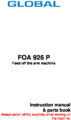 Icon of Global FOA-926P Parts And Instruction Manual