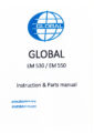 Icon of Global EM-530-550 Parts And Instruction Manual