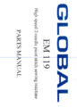 Icon of Global EM-119 Parts And Instruction Manual