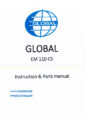 Icon of Global EM-110-CS Parts And Instruction Manual